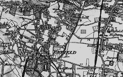 Old map of Forty Hill in 1896