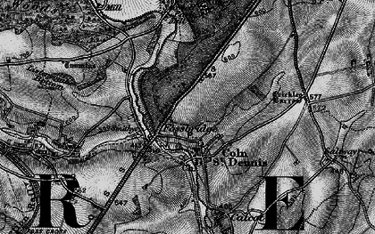 Old map of Fossebridge in 1896