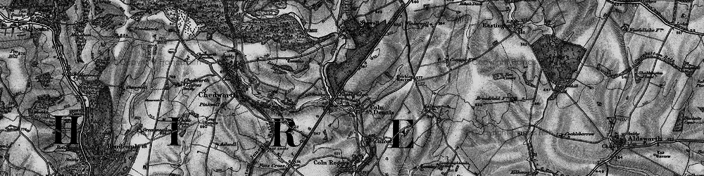 Old map of Fossebridge in 1896
