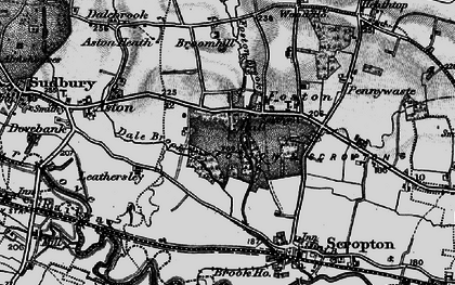 Old map of Foston in 1897