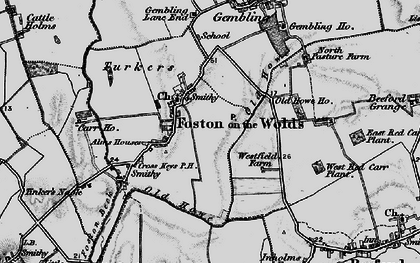 Old map of Foston on the Wolds in 1897