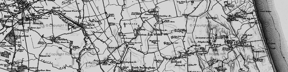 Old map of Foston on the Wolds in 1897