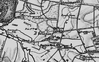 Old map of Bone's Barn in 1898