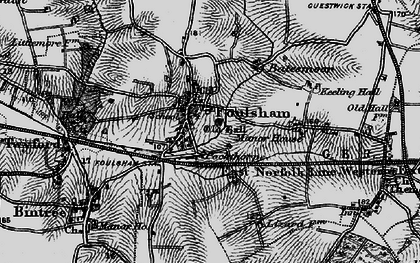 Old map of Foulsham in 1898