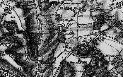 Old map of Four Ashes in 1895