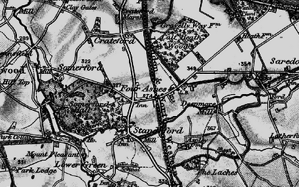 Old map of Four Ashes in 1898