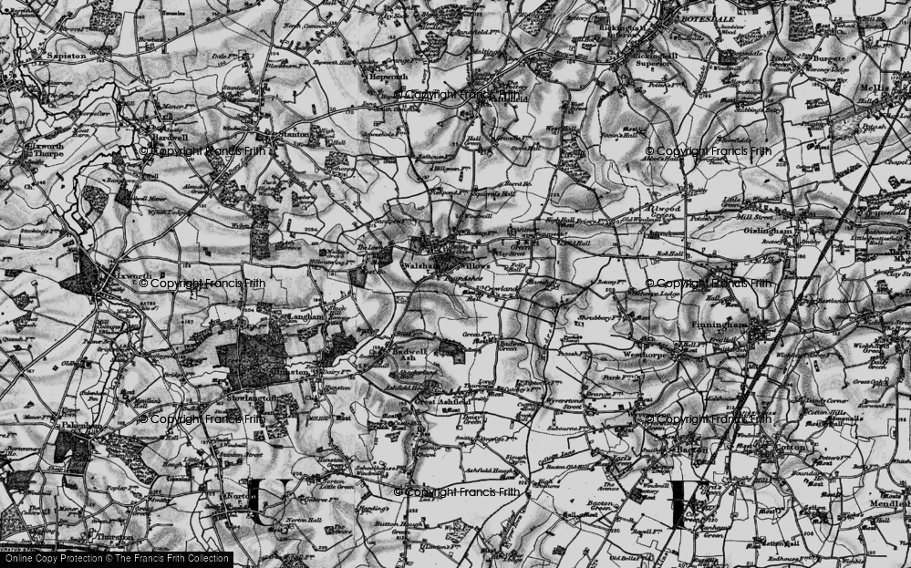 Old Map of Four Ashes, 1898 in 1898