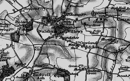 Old map of Four Ashes in 1898