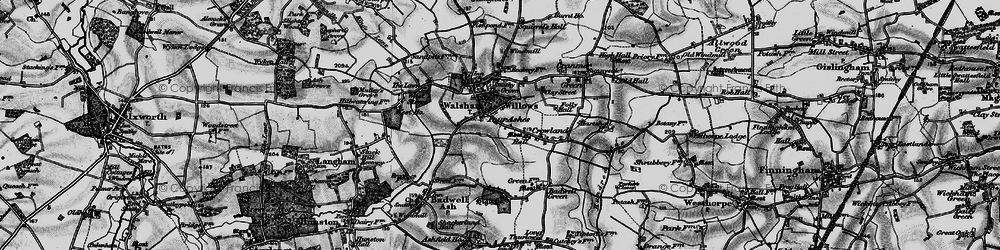 Old map of Four Ashes in 1898