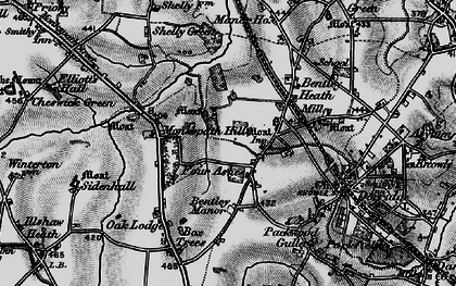 Old map of Four Ashes in 1899