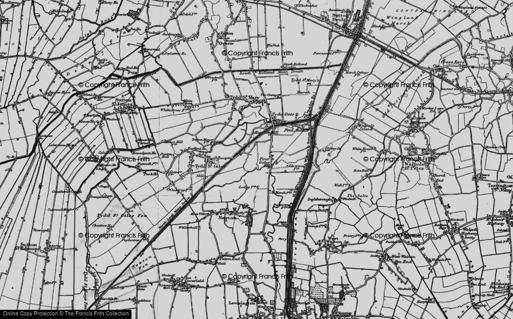 Old Map of Four Gotes, 1898 in 1898