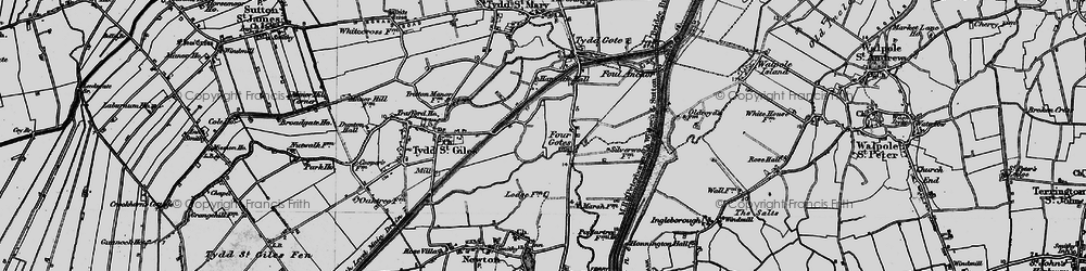Old map of Four Gotes in 1898