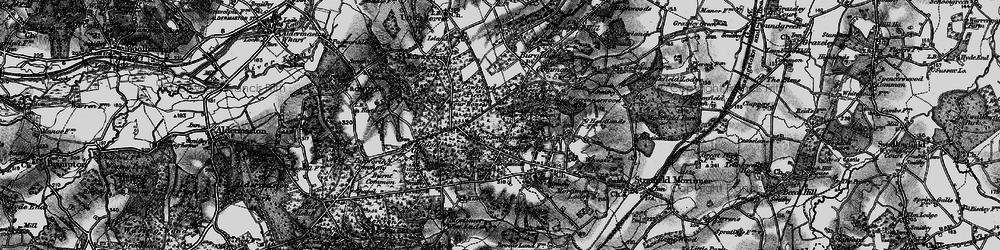 Old map of Four Houses Corner in 1895