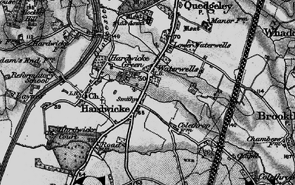 Old map of Four Mile Elm in 1896