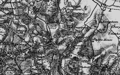 Old map of Four Oaks in 1895