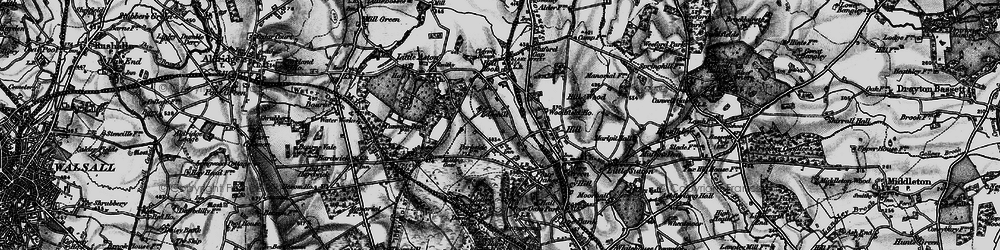 Old map of Four Oaks in 1899