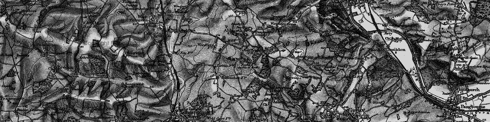 Old map of Four Points in 1895