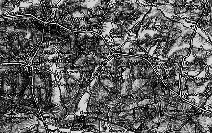 Old map of Four Throws in 1895