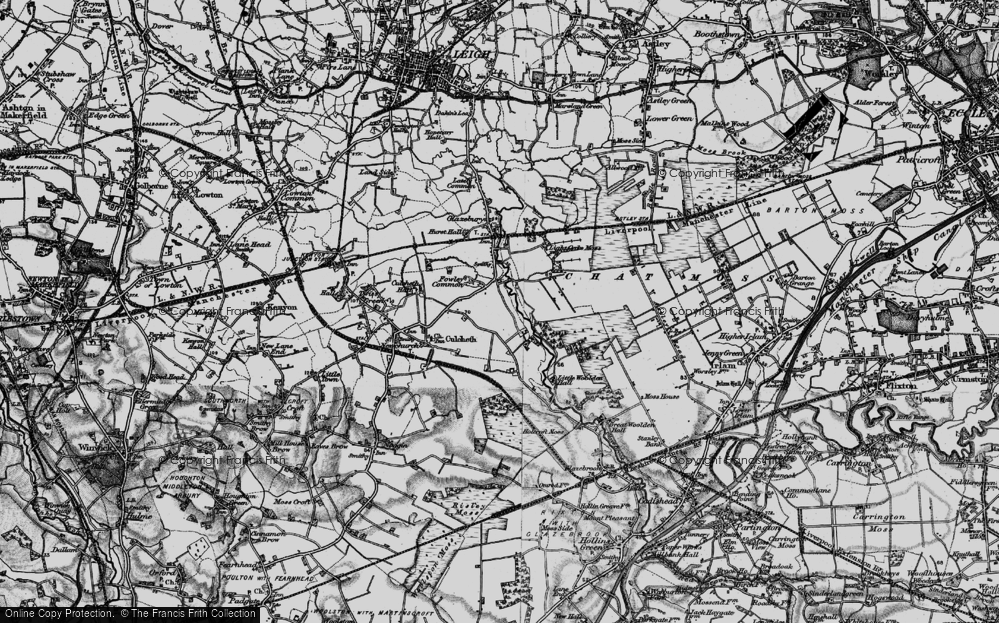Old Map of Fowley Common, 1896 in 1896
