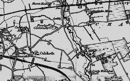 Old map of Fowley Common in 1896