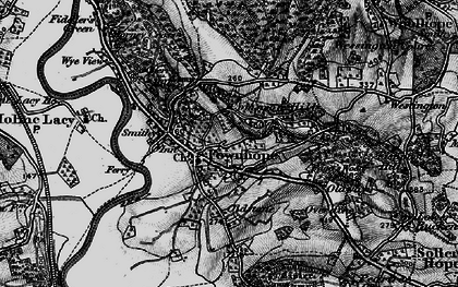 Old map of Fownhope in 1898