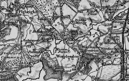 Old map of Fox Corner in 1896