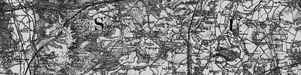 Old map of Fox Corner in 1896