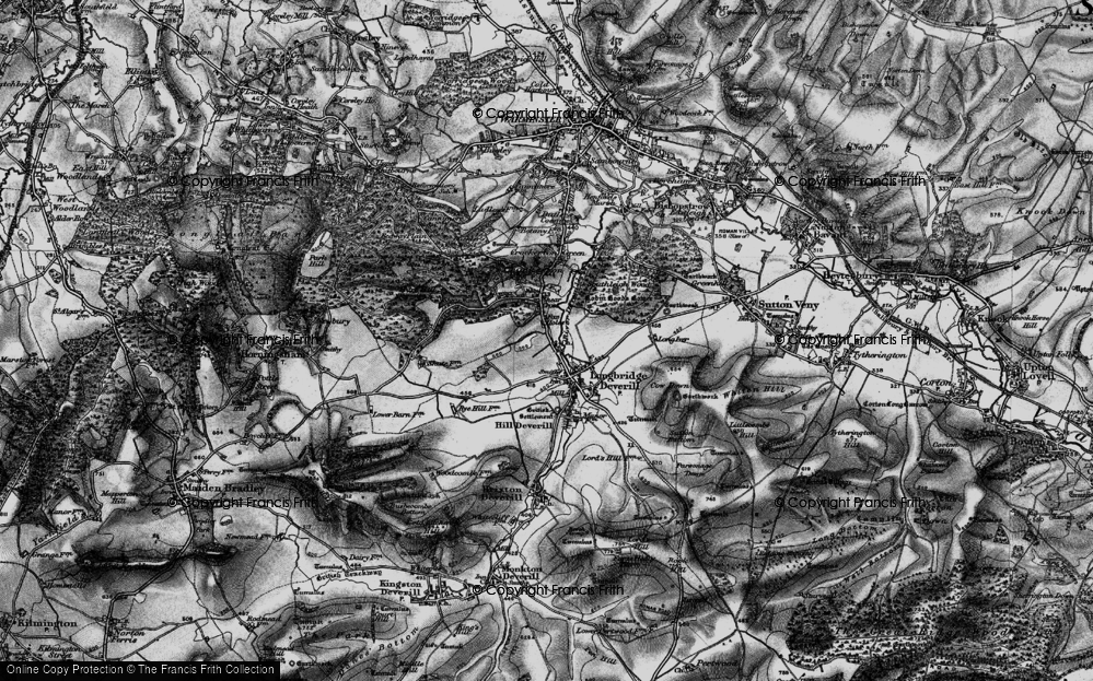 Old Map of Fox Holes, 1898 in 1898