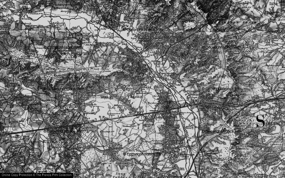 Old Map of Fox Lane, 1895 in 1895