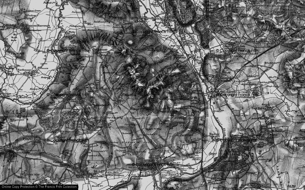 Old Map of Foxcombe Hill, 1895 in 1895