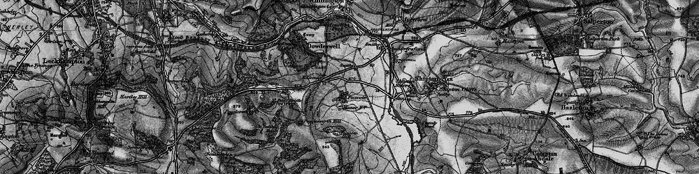 Old map of Foxcote in 1896