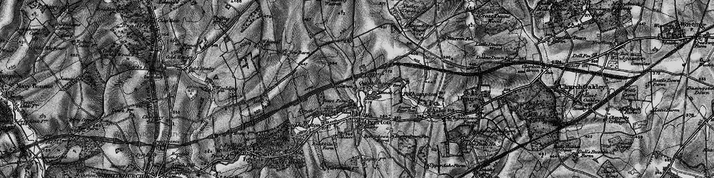 Old map of Foxdown in 1895