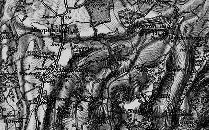 Old map of Foxendown in 1895