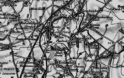 Old map of Foxford in 1899