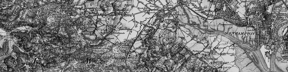 Old map of Foxhills in 1895