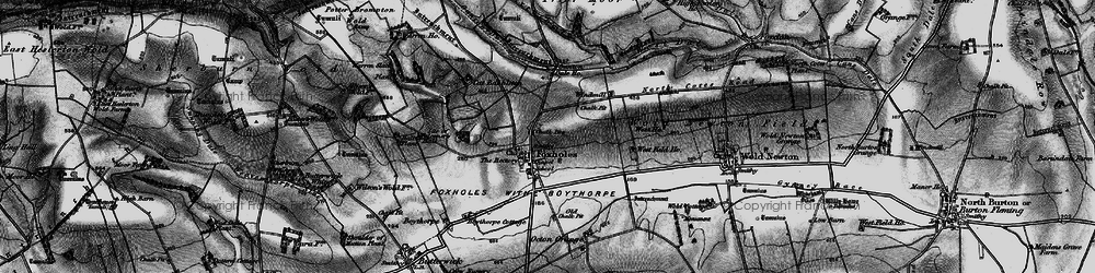 Old map of Boythorpe Cott in 1898