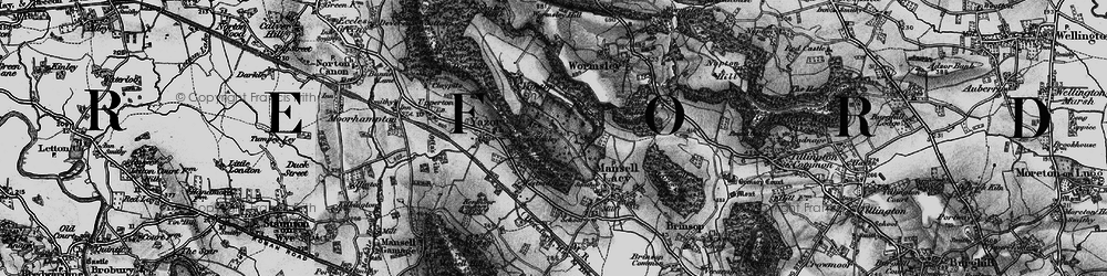 Old map of Bache Wood in 1898