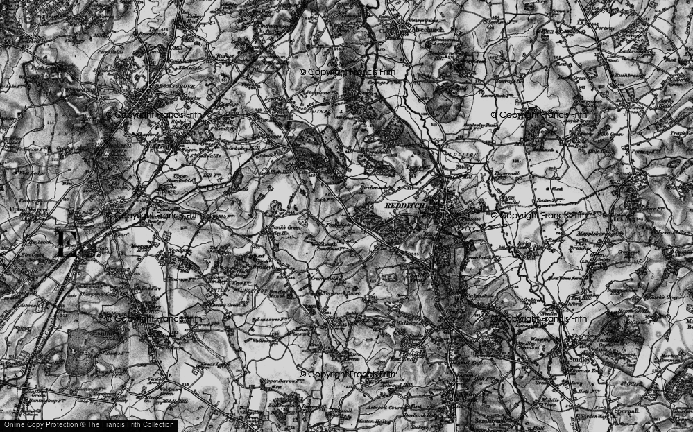 Old Map of Foxlydiate, 1898 in 1898