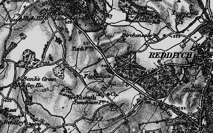 Old map of Foxlydiate in 1898