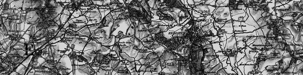 Old map of Foxlydiate in 1898