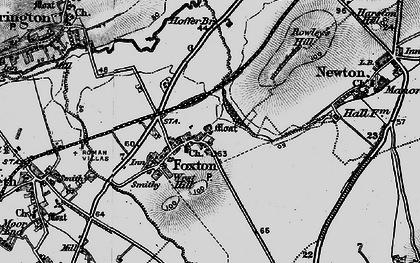 Old map of Foxton in 1896