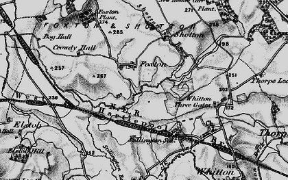 Old map of Foxton in 1898