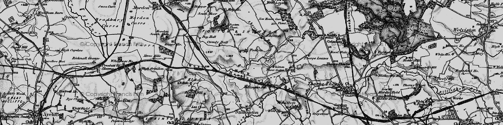 Old map of Foxton in 1898