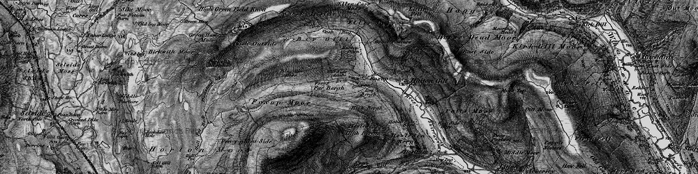 Old map of Yorkshire Dales National Park in 1898