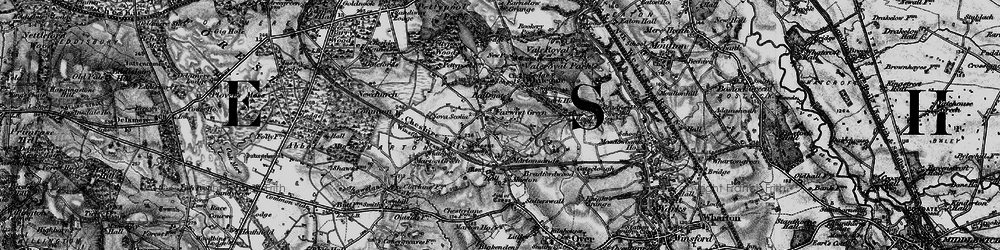 Old map of Foxwist Green in 1896