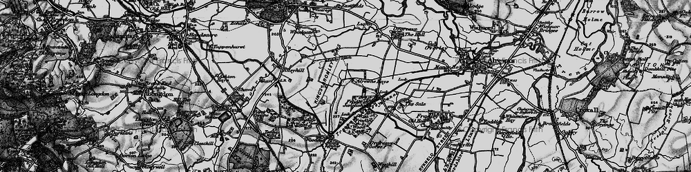Old map of Fradley Junction in 1898