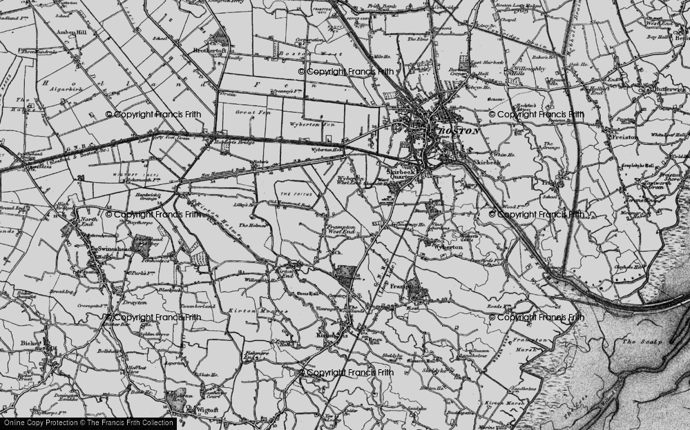 Old Map of Frampton West End, 1898 in 1898
