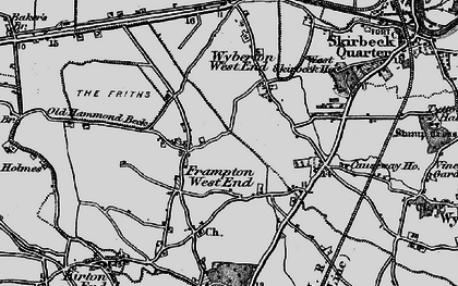 Old map of Frampton West End in 1898