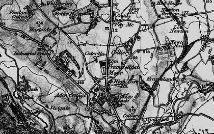 Old map of Framwellgate Moor in 1898