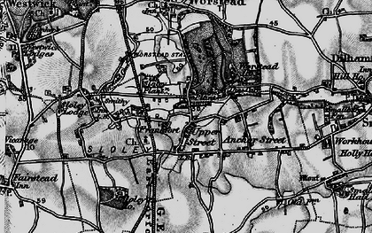 Old map of Frankfort in 1898